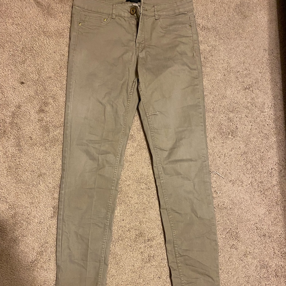 H&M tan beige skinny jeans size 8